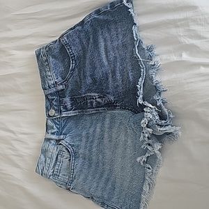 Pac Sun 2-tone High Rise Jean Shorts Size 27
